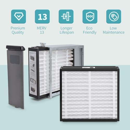 2-Pack 20x20x4 Replacement Air Filter for Honeywell FC100A1011, Lennox X0585 MERV 13 Allergy & Dust Defense, Pleated HVAC AC Furnace Filters(Actual Size 19.94 x 19.75 x 4.38 Inches) - - Image 4