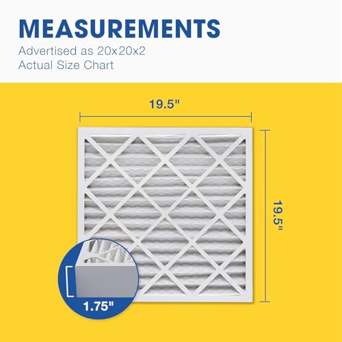 Aerostar 20x20x2 MERV 13 Air Filter, 4 Pack Set of HVAC Furnace Filters, Electrostatic MPR 1500-1900 & FPR 10 (Actual Size 19 1/2 x 19 1/2 x 1 3/4 inches): : Industrial & Scientific - Image 4
