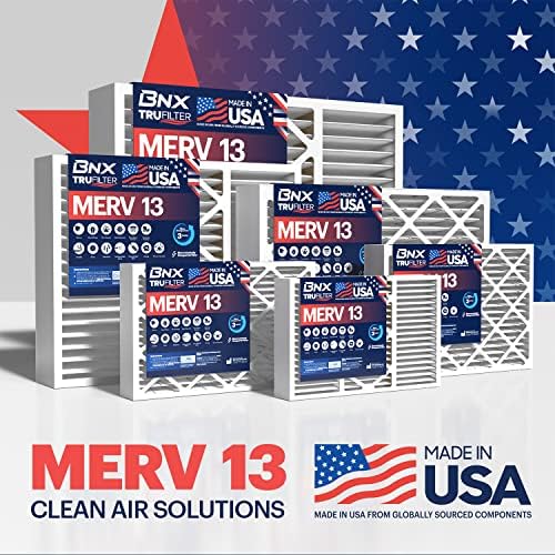 BNX TruFilter 20x20x4 (19.5’’ x 19.5’’ x 3.63‘’ Slim Fit) MERV 13 Air Filter (2-Pack) - MADE IN USA - Air Conditioner HVAC AC Furnace Filters Health, Allergies, Mold, Bacteria, Smoke, MPR 1900 FPR 10 - - Image 5