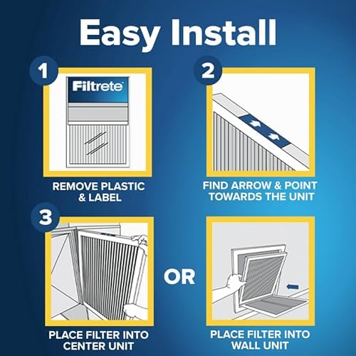 Filtrete 16x20x1 AC Furnace Air Filter, MERV 11, MPR 1000, Micro Allergen Defense, 3-Month Pleated 1-Inch Electrostatic Air Cleaning Filter, 2 Pack (Actual Size 15.719 x 19.719 x 0.84 in) - Replacement Furnace Filters - - Image 3