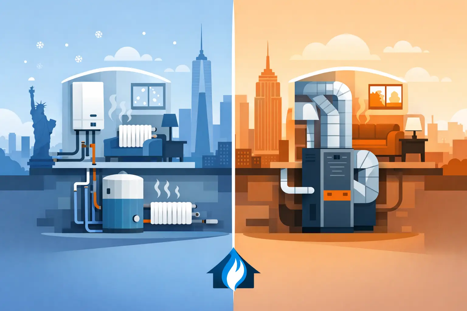 Boiler vs Furnace Heating for New York Homes